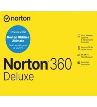 Norton 360 Deluxe + Utilities Ultimate 2025 1 Jahr / 5 Geräte + 50 GB Cloud Storage Key EUROPE